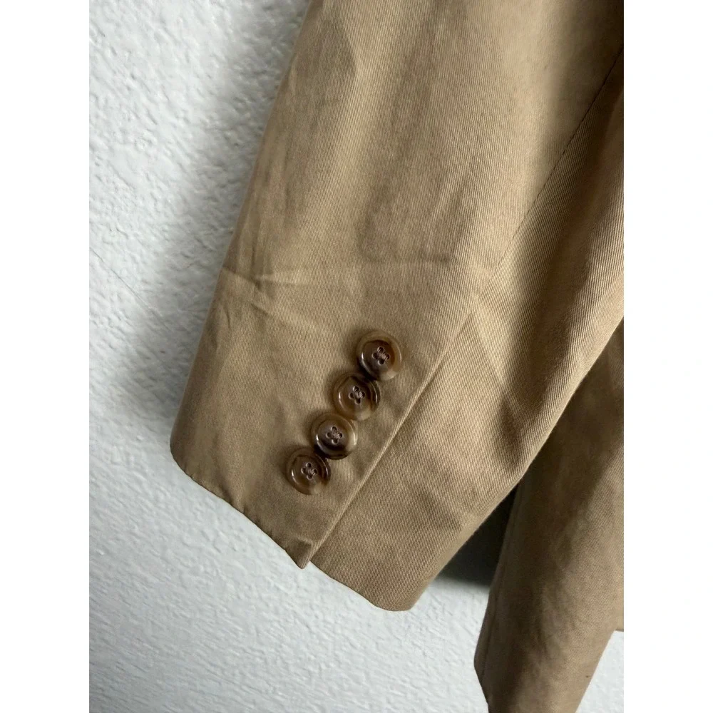 J.Crew Ludlow Blazer 40R Men‎ Khaki Tan Cotton Larusmiani Italian Fabric Sport